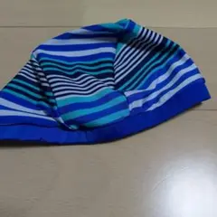 水泳帽 青と緑のストライプ 52-56cm