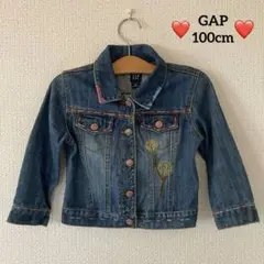 GAP ギャップキッズ Gジャン デニムジャケット 刺繍 100cm