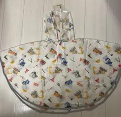 【美品】レインポンチョ　はたらくくるま　サイズ90