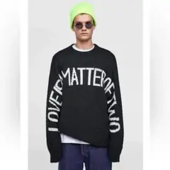 ZARA LOVE IS AMATTER OF TWO ジャカードジャージー M