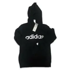 アディダス adidas 黒 パーカー J/M (160/84) 新品
