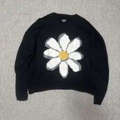 00s JERZEES 花柄 黒トレーナー デジタル スウェット RUSSEL