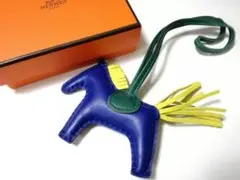 HERMES エルメス チャーム ロデオ キーホルダー アニョー ブルー ホース