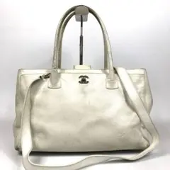 CHANEL エグゼクティブトート 2way ショルダーバッグ ターンロック