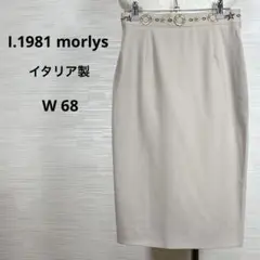 美品★ I.1981 morlys スカート　イタリア製　刺繍　毛100 W68