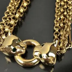 ジバンシー GIVENCHY パンサー ゴールド 4連チェーン ネックレス
