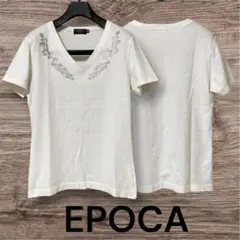 半袖Tシャツ エポカ　EPOCA uomo Vネックホワイト