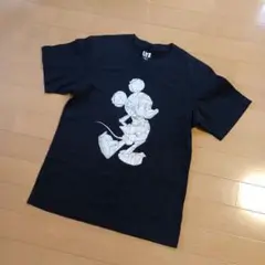ユニクロ ミッキー半袖Tシャツ XS 黒