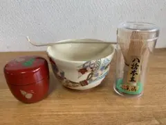 茶道道具セット 茶碗・茶杓・棗(なつめ)・茶筅