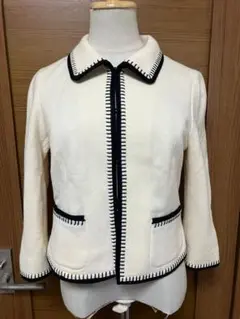 美品★ミスジェイMISSJウールジャケット日本製ホワイトM★9419