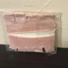 新品未開封 指なしソックス ピンク シルク