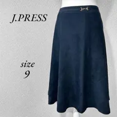 J.PRESS Jプレス フレアスカート 黒 無地 きれいめ オフィス 通勤♪
