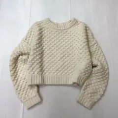 ETRE TOKYO エトレトウキョウ ポップコーンニット セーター 白 F