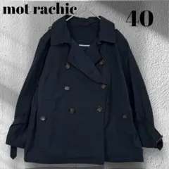 MOTRACHIC　ハーフ七分袖トレンチコート　アウター　ネイビー◆M3561