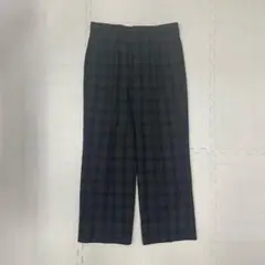 グレー系チェック柄　ワイドパンツ　プレイボーイ　プレッピー　古着