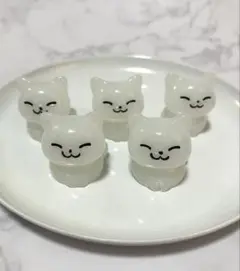 レジンパーツ 猫 夜行 5個セット