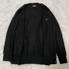 BEAMS ビームス 黒 ブラック カーディガン シンプル ロゴ入り 学校