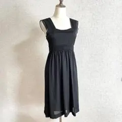 VANITY VANILLA/ブラック ノースリーブ ひざ丈ワンピース