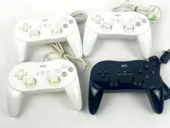 Wii クラシックコントローラー 4個セット 白 黒 ブラック ホワイト ウィー