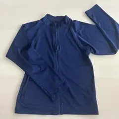 ネイビー ジップアップ ラッシュガード 160 スクール