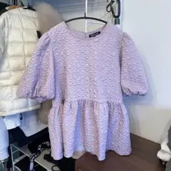 パフスリーブ　トップス　韓国　ピンク　パープル　studio LAP