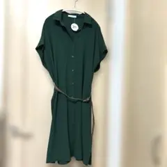 chocol raffine robe ダークグリーン シャツワンピ2セット