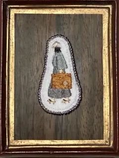 刺繍ブローチ　日本の探偵