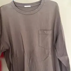 GU グレー Lサイズ 長袖　ポケット付き　【一部変色あり】