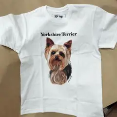 gray Yorkshire Terrier Tシャツ男女兼用