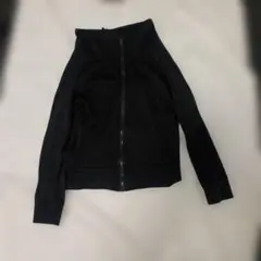 ‼️新品‼️フードなしパーカー　ラメ糸の黒　M ポケット2つ付き50×40cm