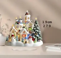 ２７９　ホワイトクリスマス　雪だるま　１９cmアクリルスタンド　サンキャッチャー