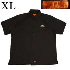 RED KAP 半袖ワークシャツ 薄手 US古着 XL 黒