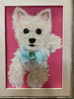 立体的な犬の絵画