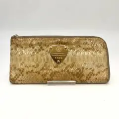 金運 ATAO アタオ パイソン×ゴールド リモパイソン 長財布 幸運の女神