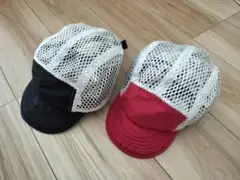 お盆セール　タロウワークス　メッシュキャップ 2個セット 黒 赤