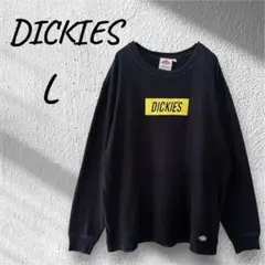 ディッキーズ 長袖トップス トレーナー ロゴデザイン 綿 カジュアル 黒 L