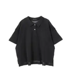mizuiroind ミズイロインド　メッシュポロシャツ　ブラック