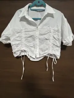 DISCOATドローストシャーリングシャツ クロップド丈