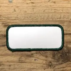 ネームワッペンベース ホワイトxグリーン 約93mm x 約42mm