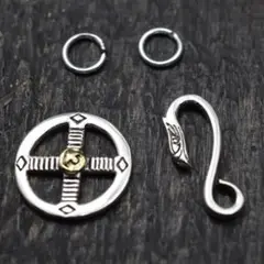 新品未使用　シルバー925 イーグルフック　メディスンホイール 丸カン付き