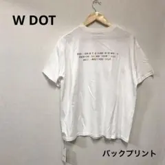 ダブルドット W DOT 半袖Tシャツ バックプリント シンプル