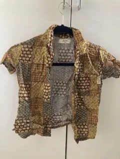 BEBE タイ　インド　ゾウ柄シャツ
