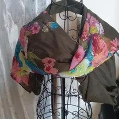 カラフル花柄大判ストール
