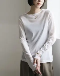 【新品・タグ付き】select MOCA クルーネックシアープルオーバー