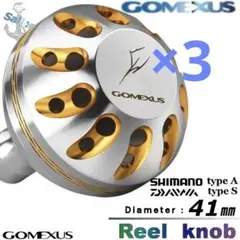 ゴメクサス ☆パワーハンドルノブ/41mm シルバーゴールド 21フリームス