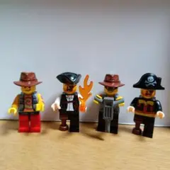LEGO レゴ ミニフィグ 海賊 鉱山 男たち 4体+パーツ