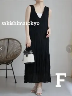 sakishimatokyo　クリンクルVワンピース　F