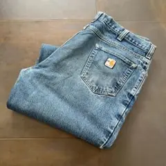 W40L32　Carhartt カーハート　ワイド デニム　極太　ヒゲ　雰囲気◎