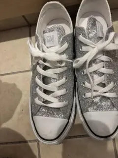 ALL STAR シルバー グリッター スニーカー