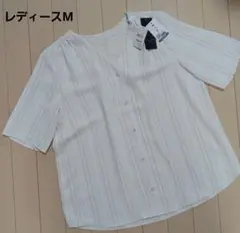 【即購入◎】　AOKI　半袖　シャツ　ブラウス　ベージュ　Mサイズ